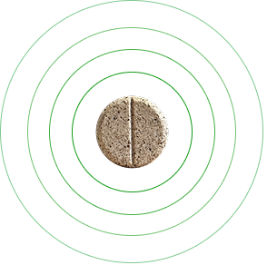 iLLPiLL fast-dissolving tablet with frequency rings